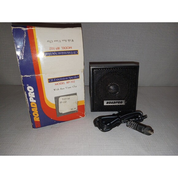 Roadpro RP-102 Cb Radio Extension Speaker 2.5", 8 Ohms, 5 W, W/ Visor Clip 6 Ft. - Picture 1 of 7